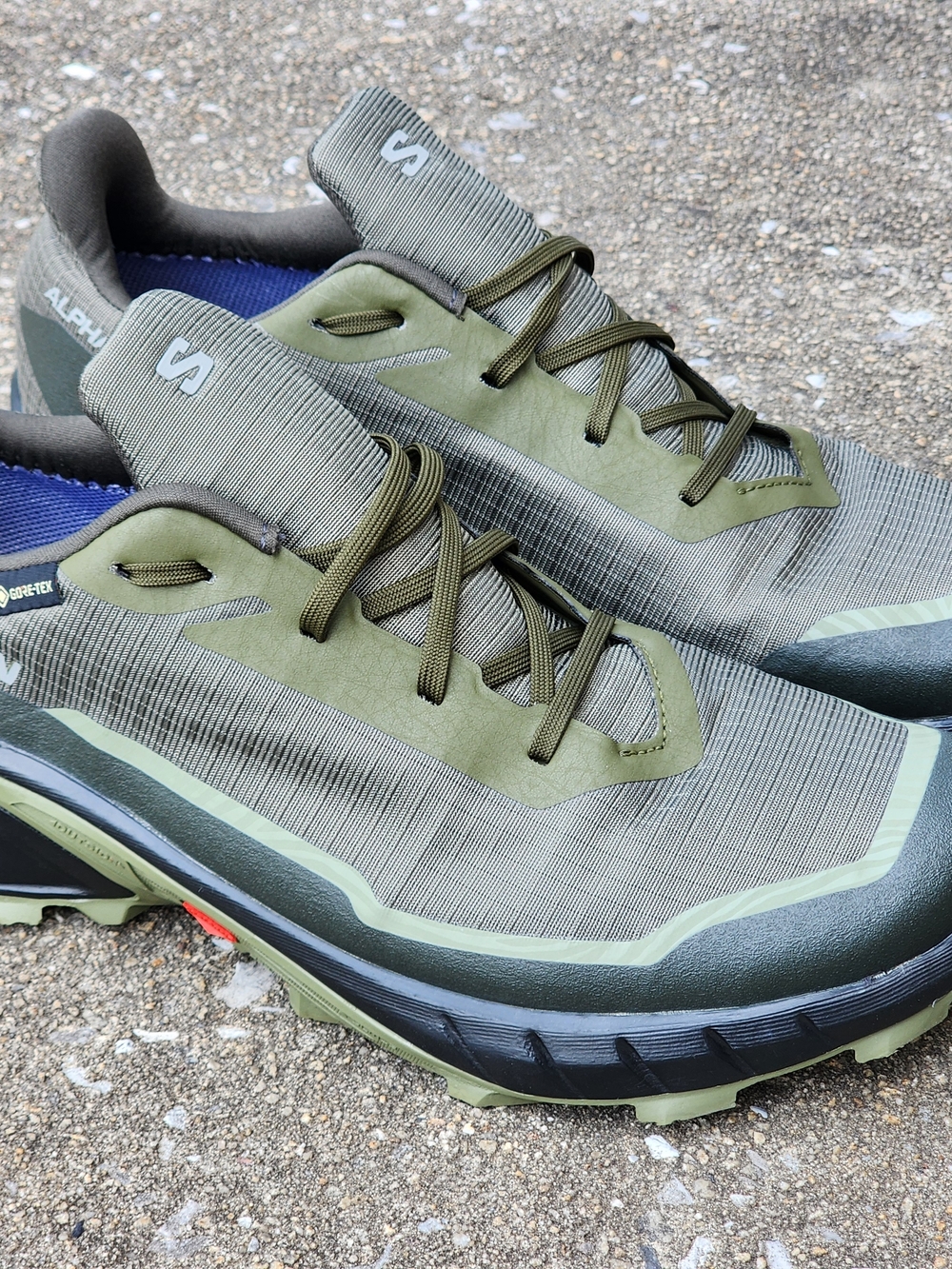 Salomon Men's Alphacross 5 GTX Trail Running Shoes - Olive Green